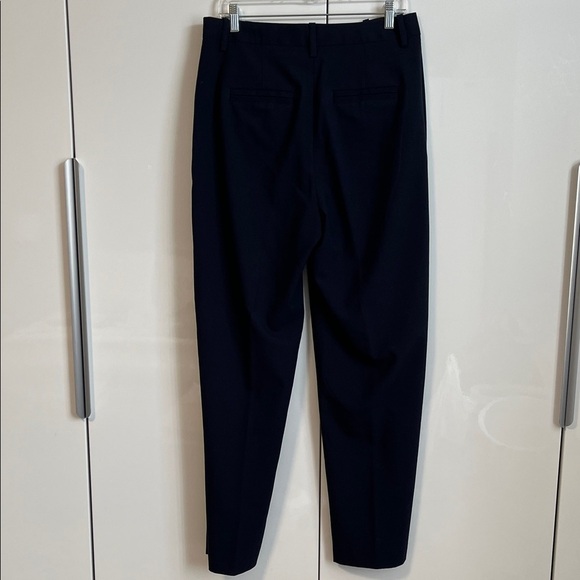 FRANK & OAK NWOT Classic Navy Blue High Rise Lined Trouser Pants, Size 12 - Picture 6 of 10